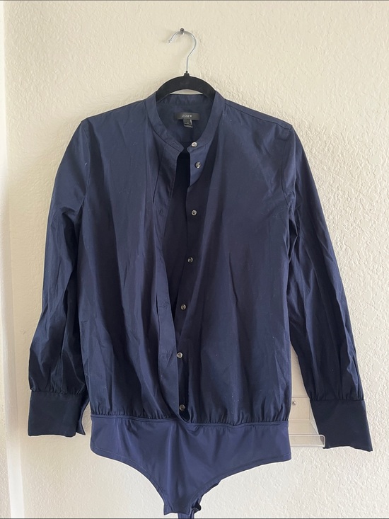 J. Crew Tops - J.CREW - Long-Sleeve Shirt Jacket Bodysuit